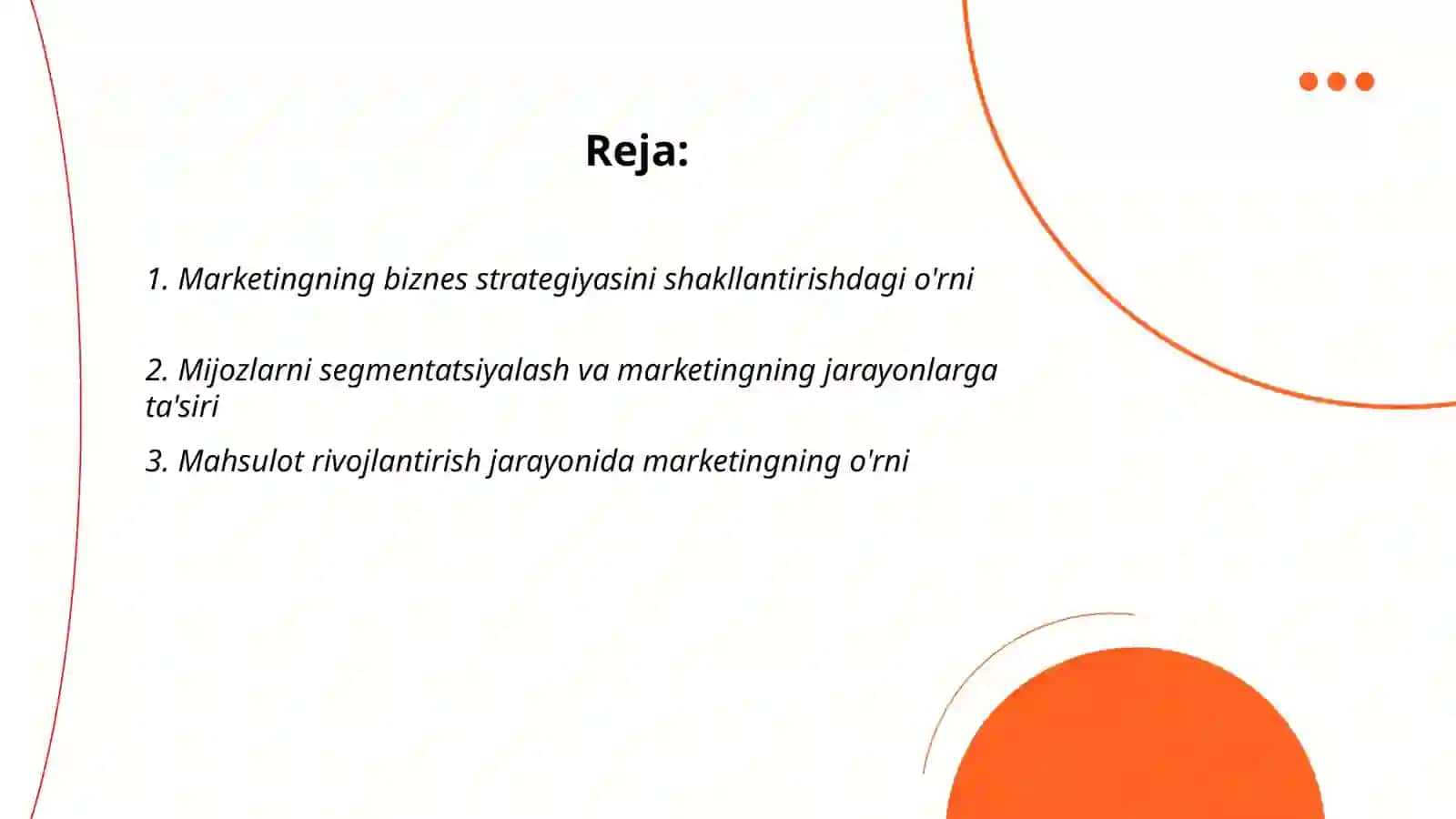 Biznes jarayonlarini tashkil etishda marketingning òrni 2
