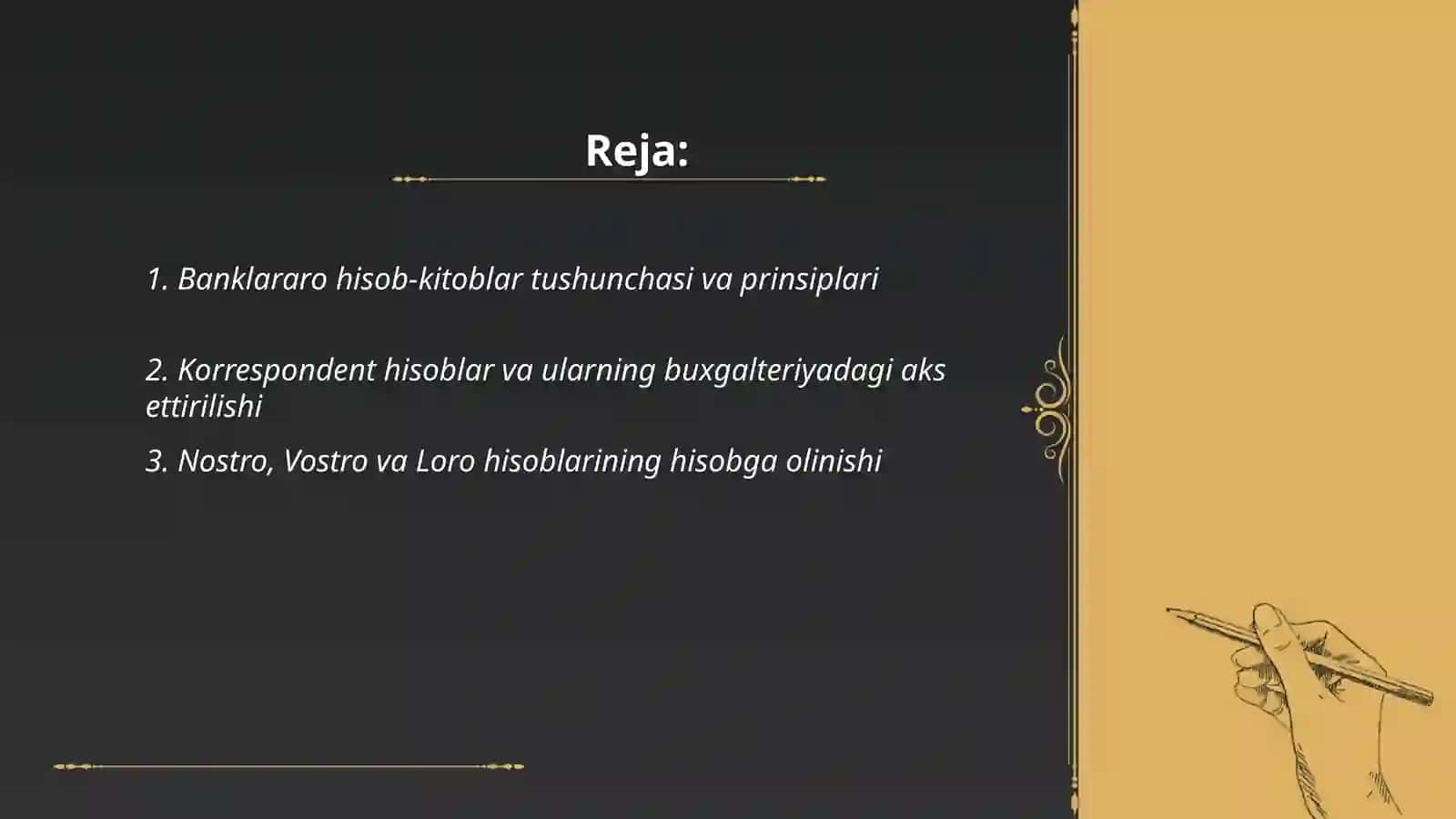 Banklararo hisob kitoblar hisobi 2