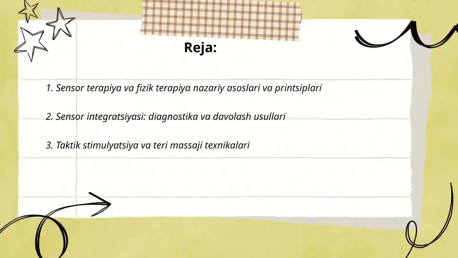 Sensor terapiya va fizik terapiya orqali rivojlantirish 2