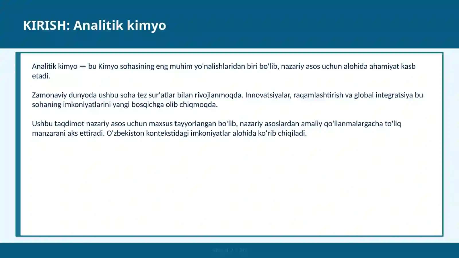 Analitik Kimyo 2