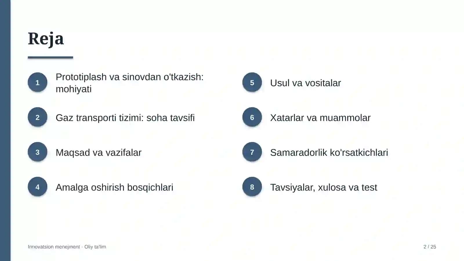 Gaz transporti tizimida prototiplash va sinovdan o'tkazish 2
