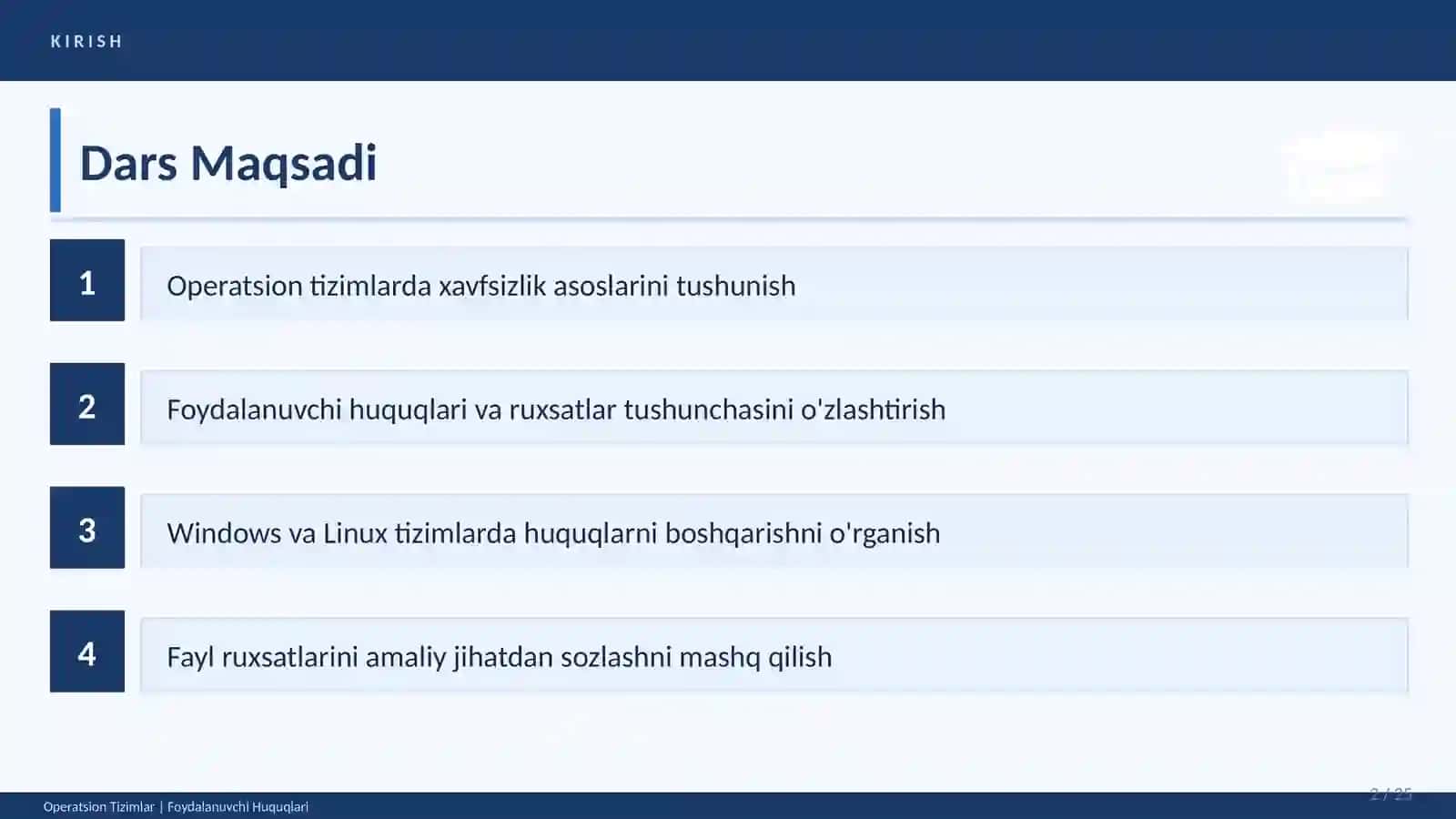 OPERATSION TIZIMLAR 2