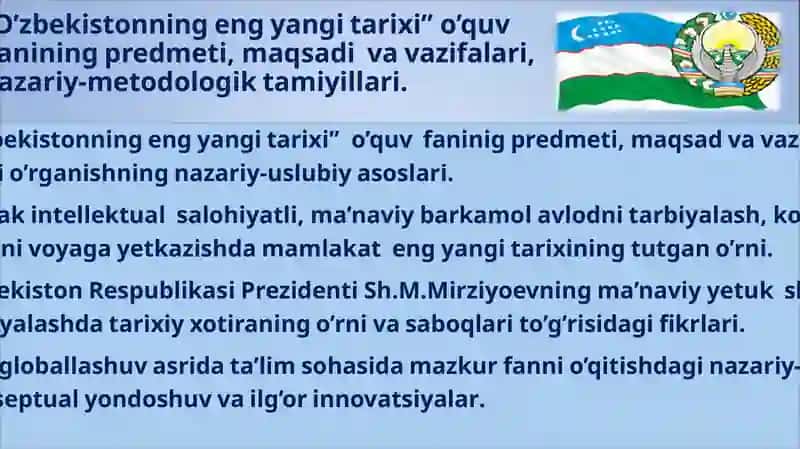 O’zbekistonning eng yangi tarixi 2