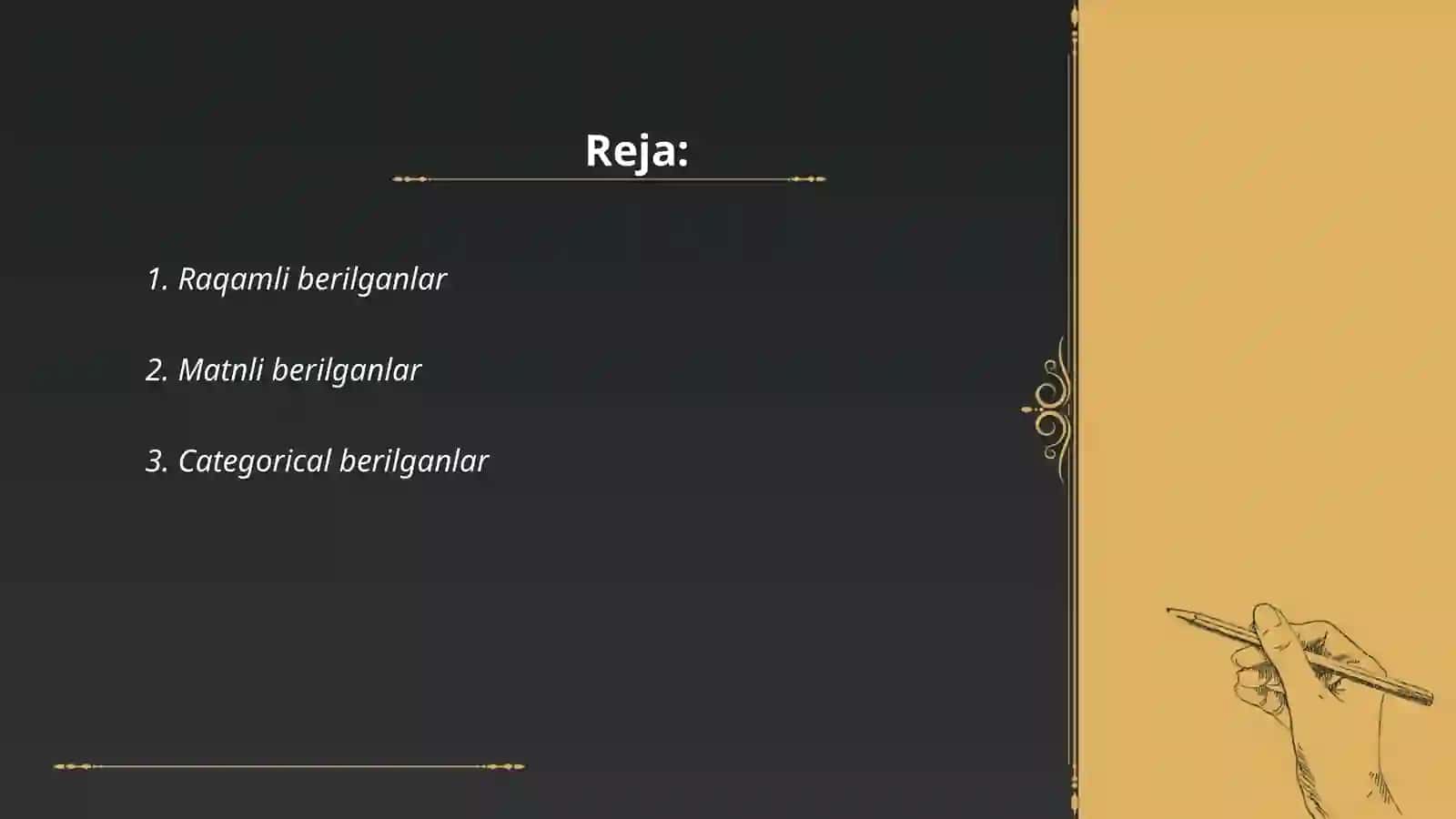 Berilganlar bazasining tip boʻyicha klassifikatsiyalash 2