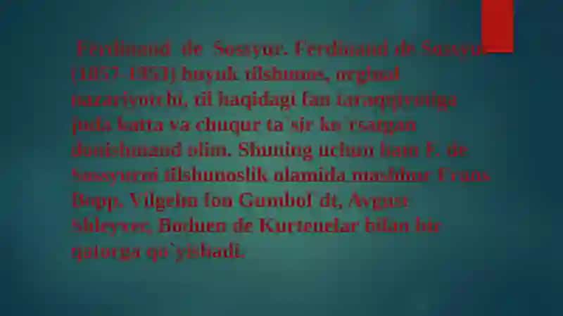 Ferdinand De Sossyur ta'limoti va strukturalizmi 2