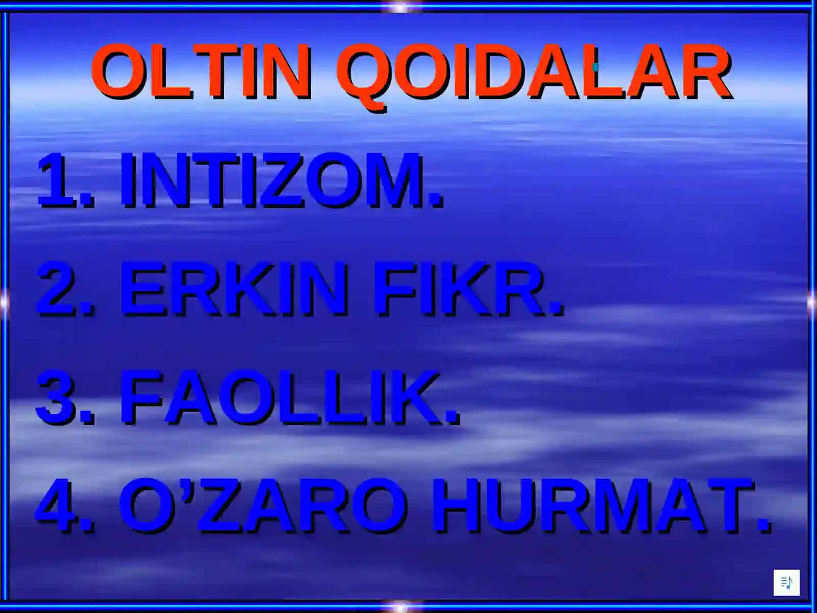 OLTIN QOIDALAR 2