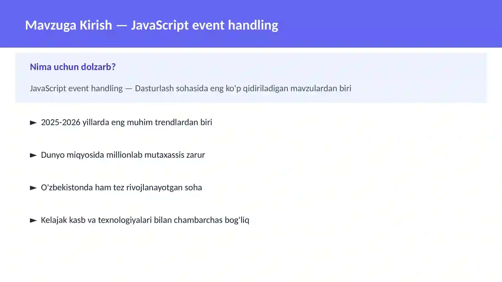 JavaScript event handling 2