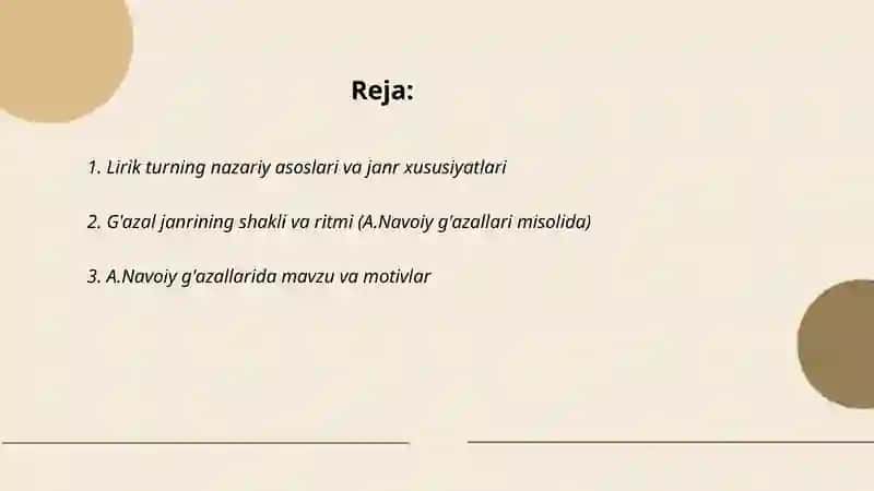 Lirik tur va uning janr xususiyatlari 2