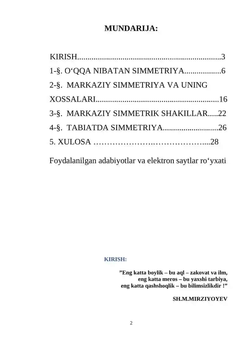 Geometriyada va tabiatda simmetriya 2