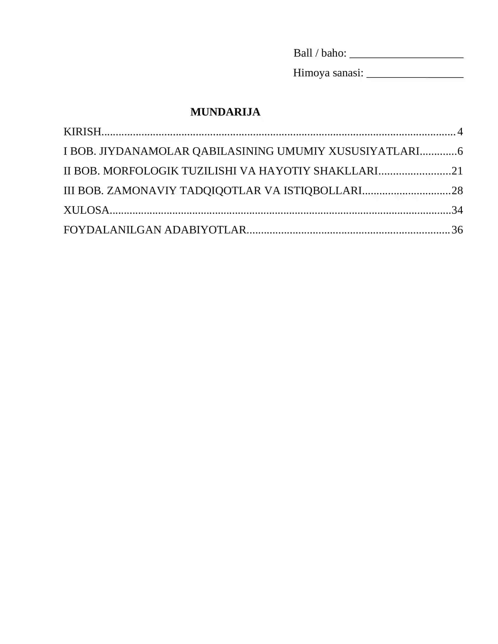 Jiydanamolar qabilasi biooli 2