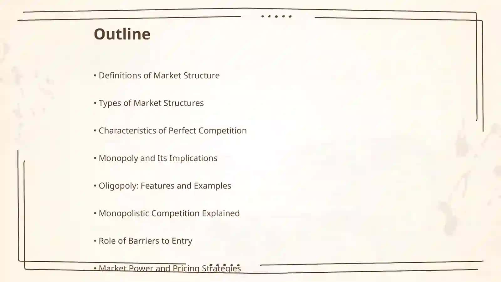 Markat structure and competition 2