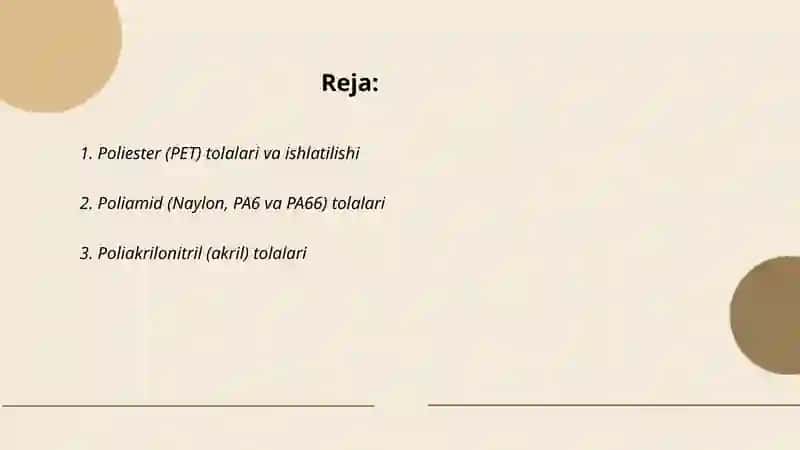 Eng muhim polimerlar 2