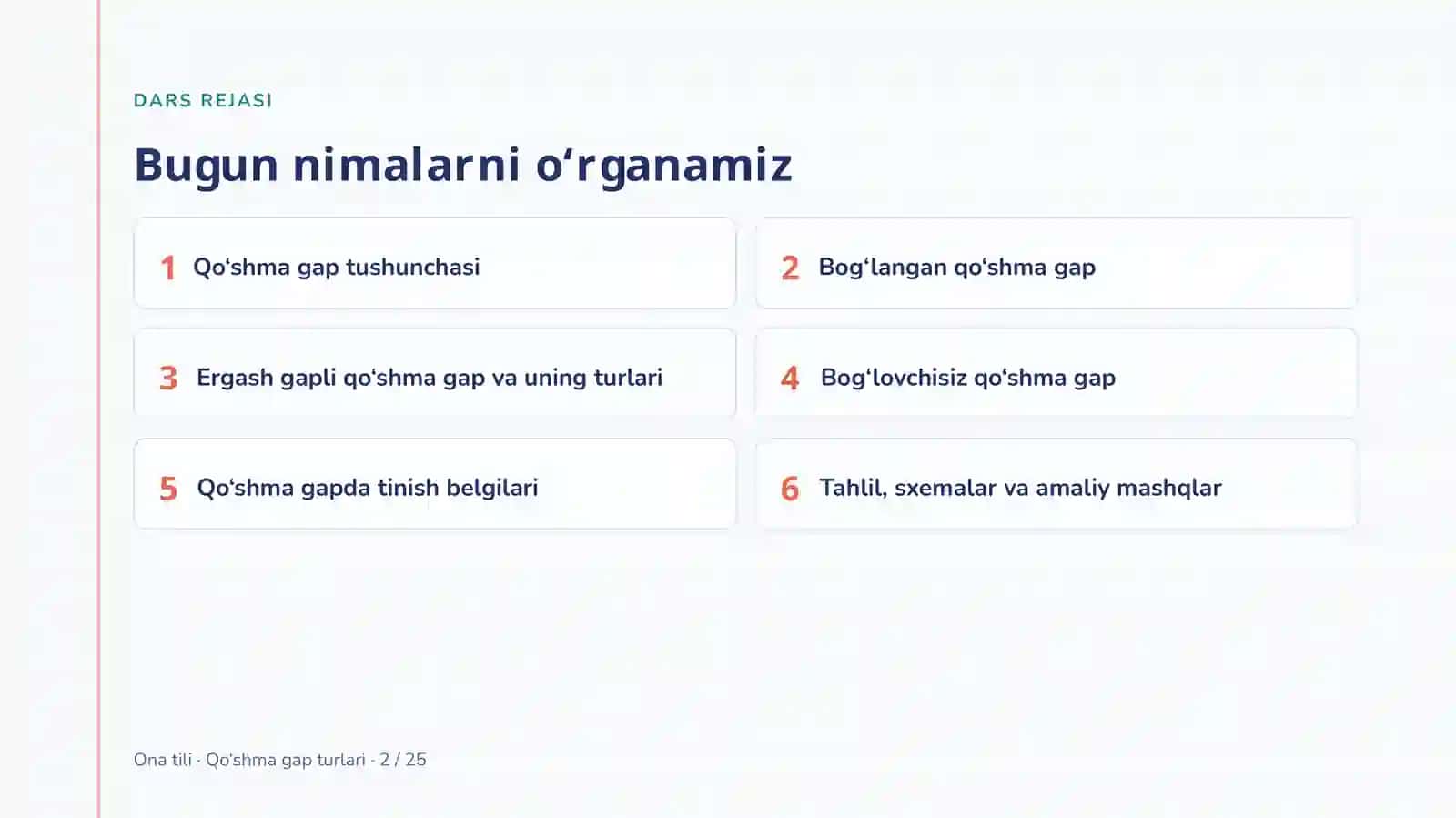 Qo‘shma gap turlari 2