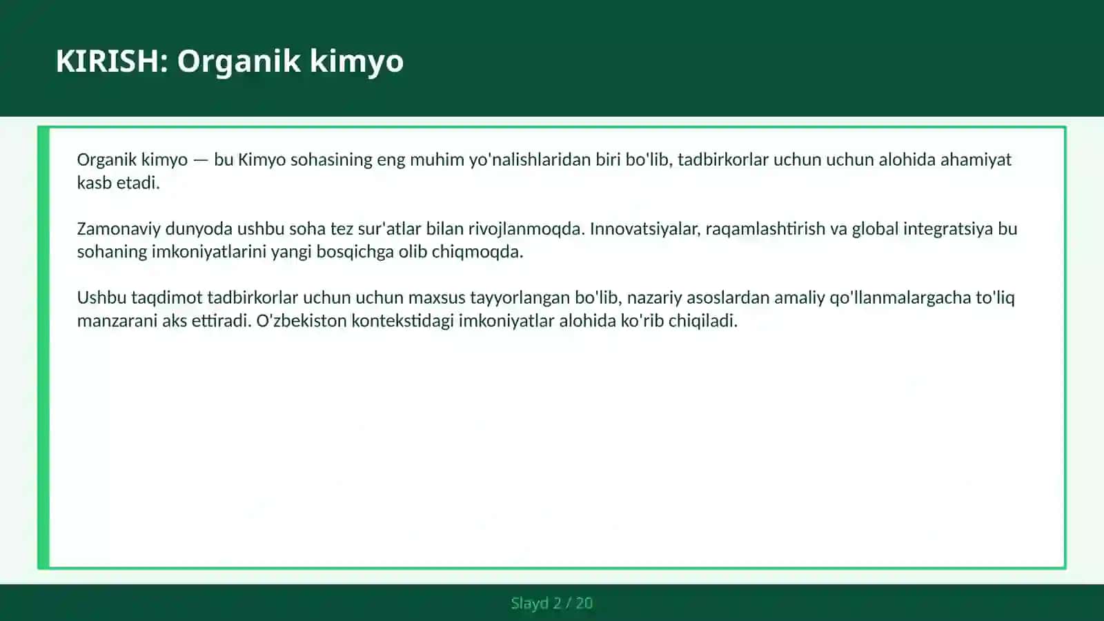 Organik Kimyo 2