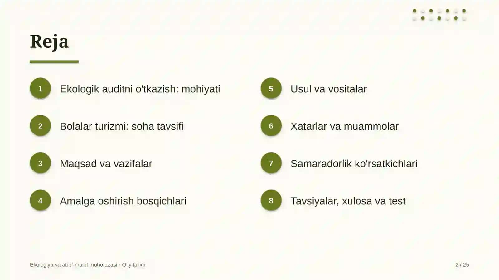 bolalar turizmida ekologik auditni o'tkazish 7484 2