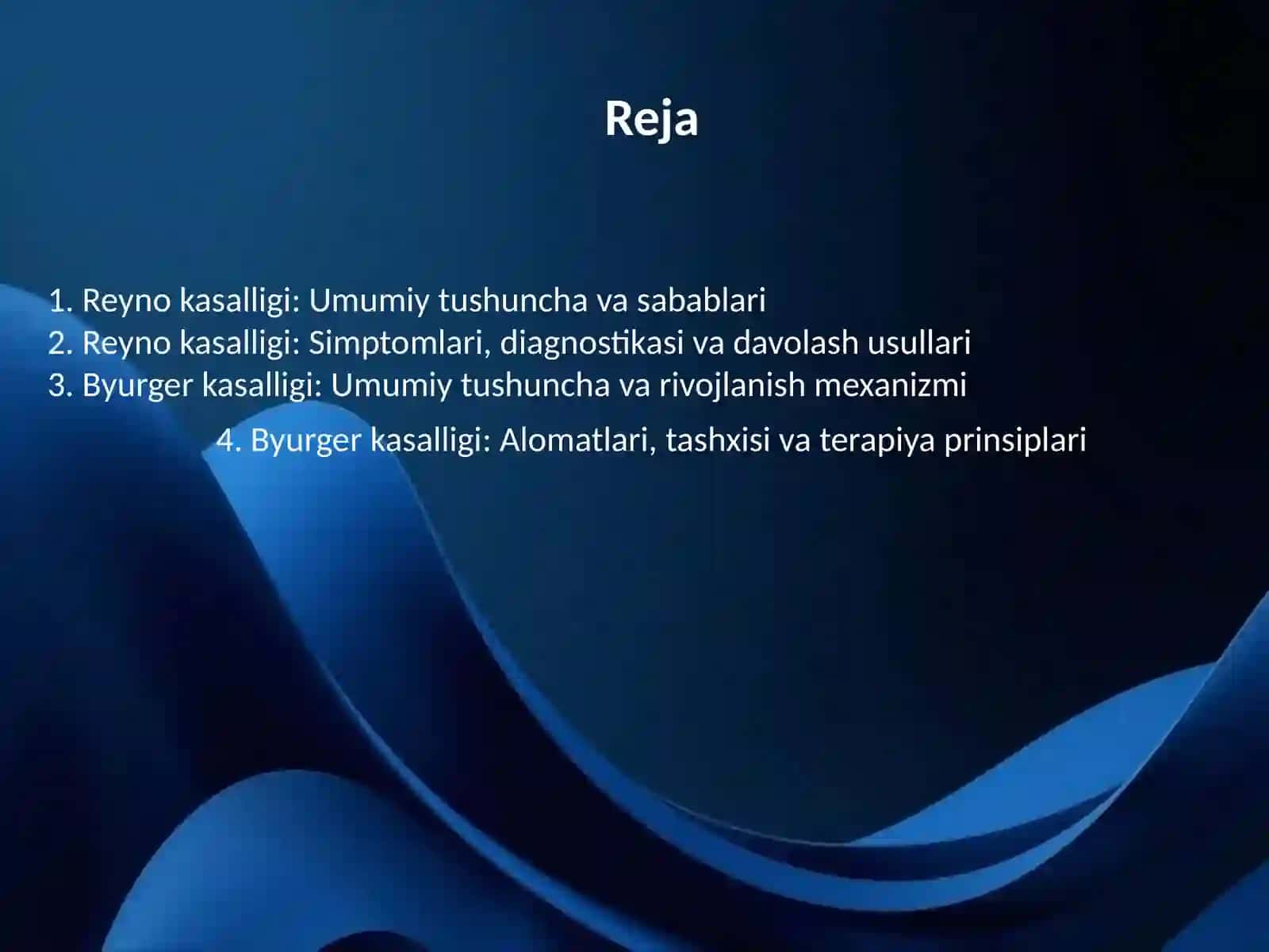 Reyno va byurger kasalligi 2