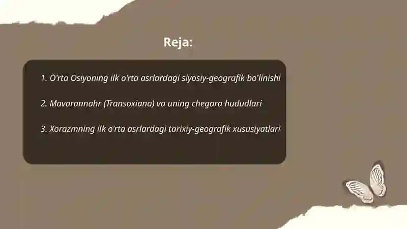 O'rta Osiyodagi ilk o'rta asrlardagi tarixiy geografiyasi 2