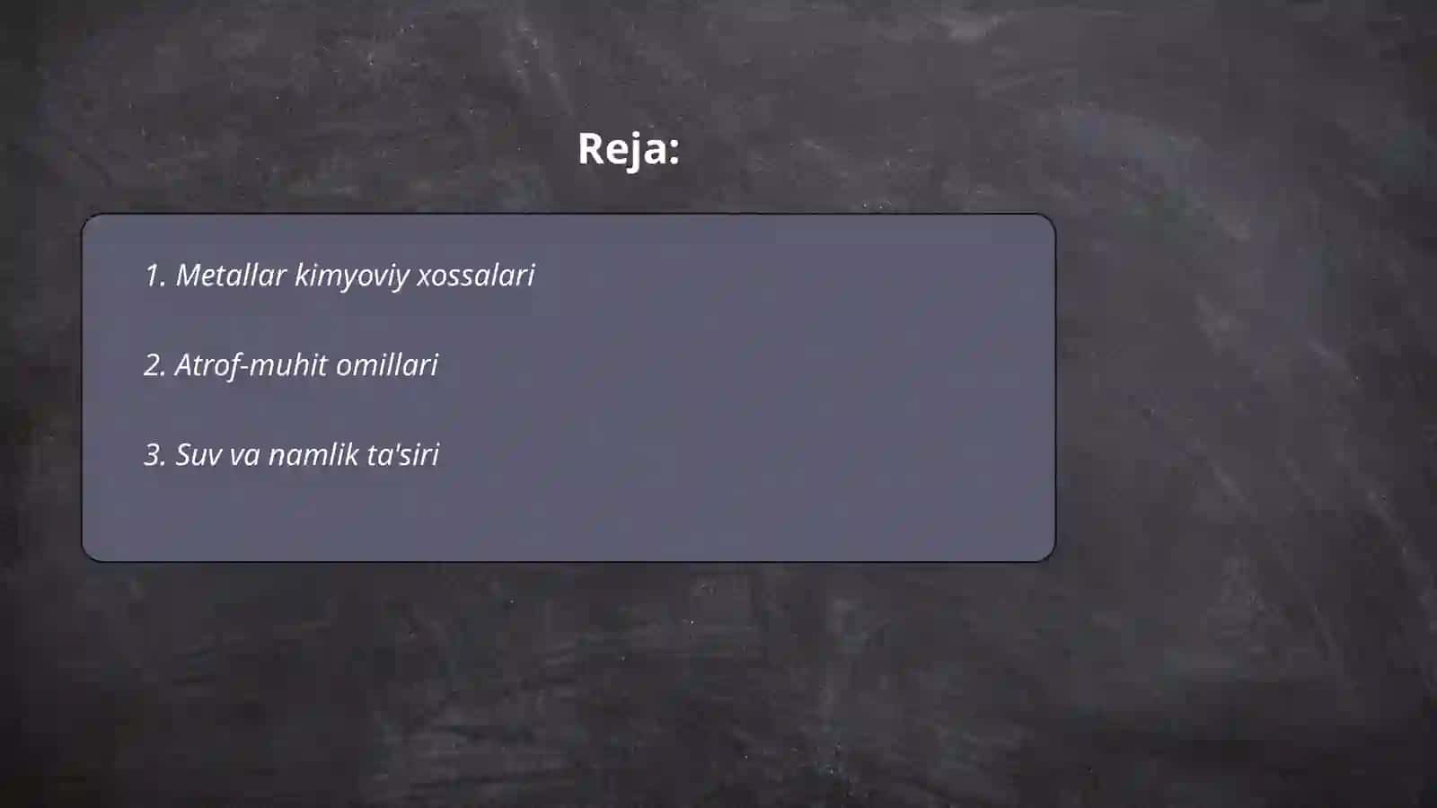 Metallar kimyoviy xossalari 2