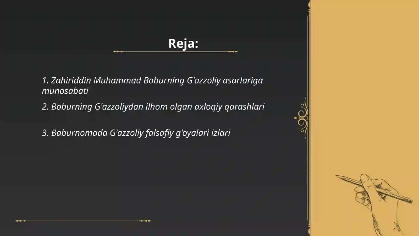 Zahiriddin Muhammad Bobur Ğazali tahlili 2