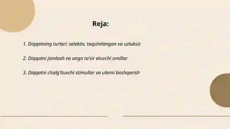 Diqqatning turlari 2