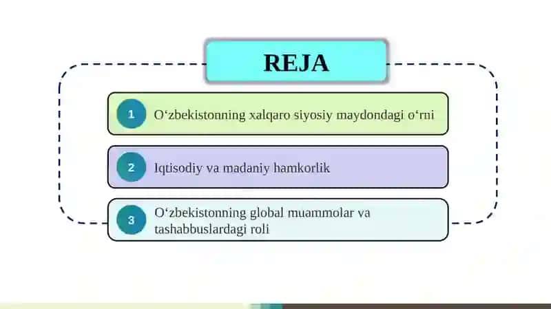 O‘zbekiston va jahon hamjamiyati 2