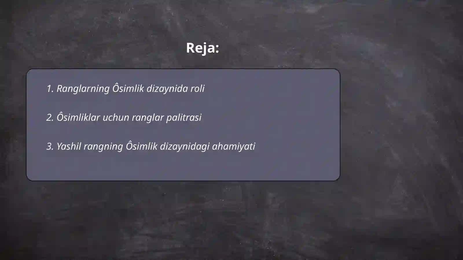 Ôsimlik dizaynida rang va uning xususiyatlari 2