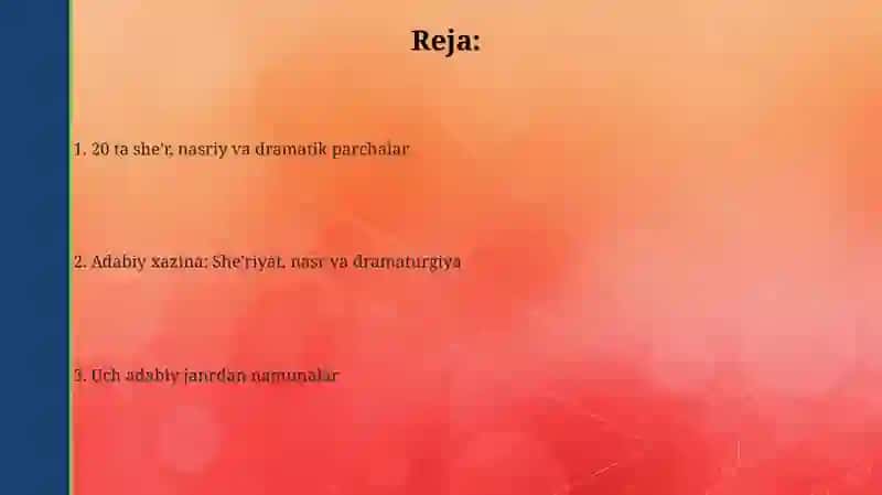 20 ta she'r, nasriy va dramatik parchalar 2