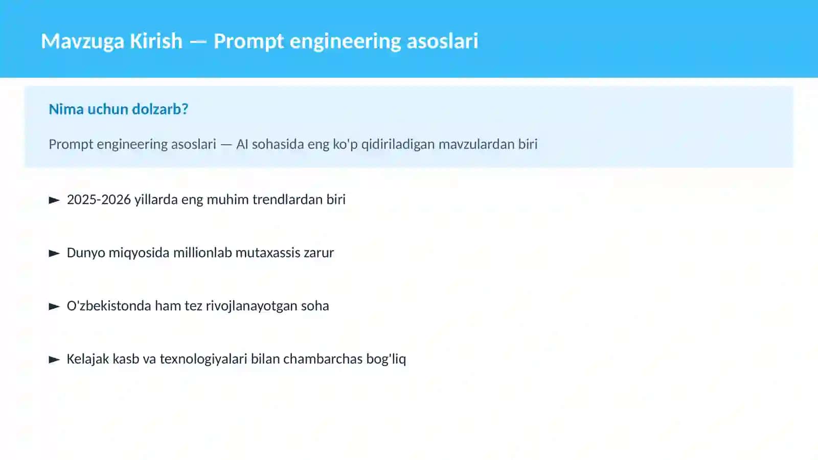 Prompt engineering asoslari 2