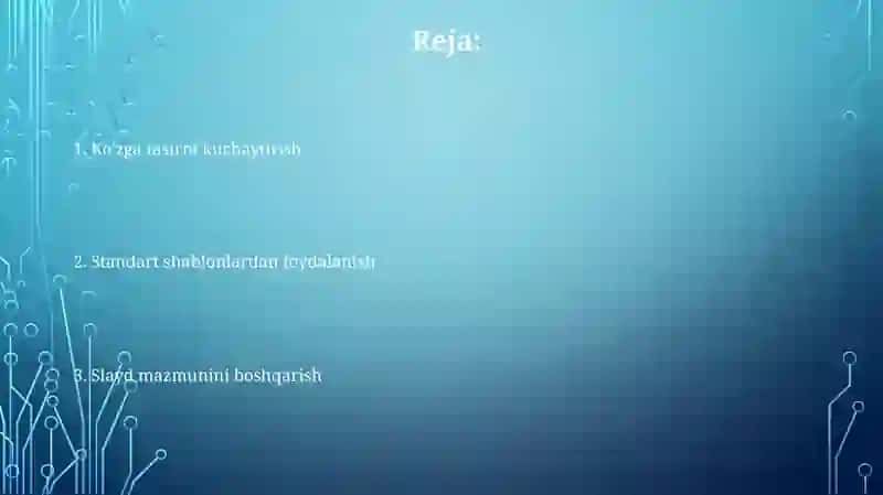 Standart shablonlar asosida taqdimotlar yaratish 2