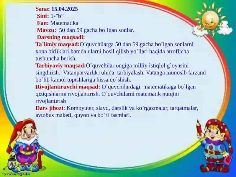 OCHIQ DARS ISHLANMASI 2