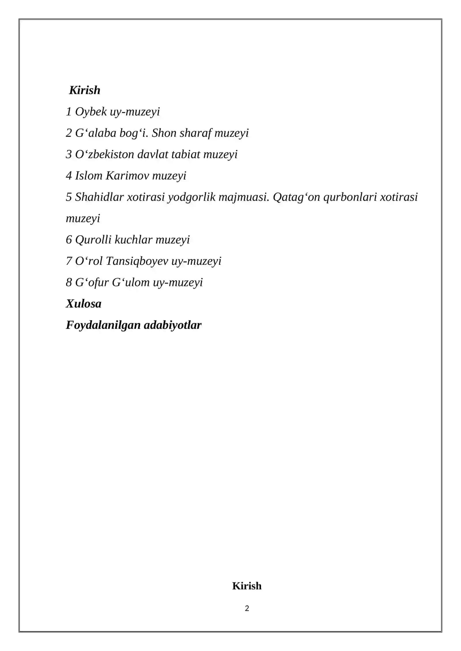 O‘ZBEKISTON MUZEYLARI 2