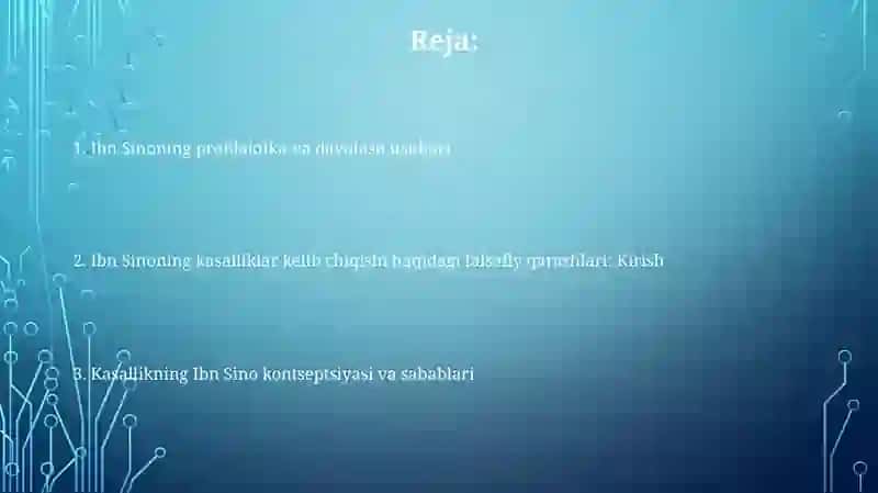 Ibn Sinoning kasalliklar kelib chiqishidagi falsafiy nazariyalari 2