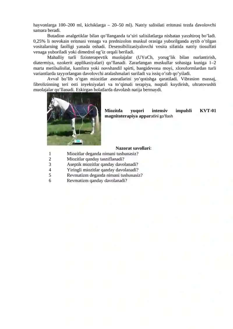 MIOZITLARNI DAVOLASH 2