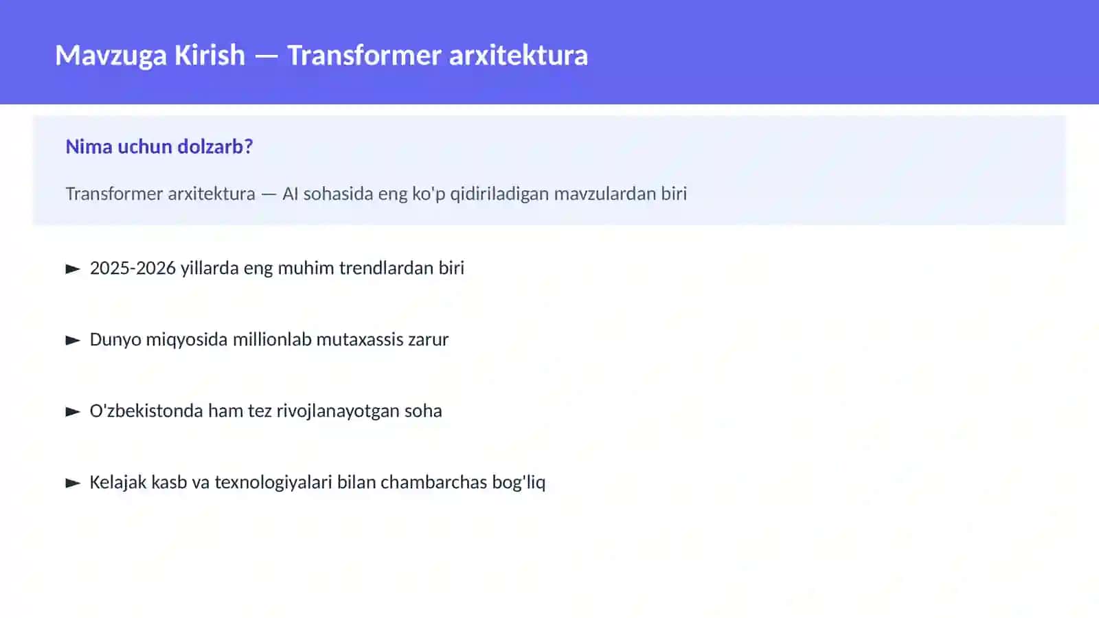 Transformer arxitektura 2