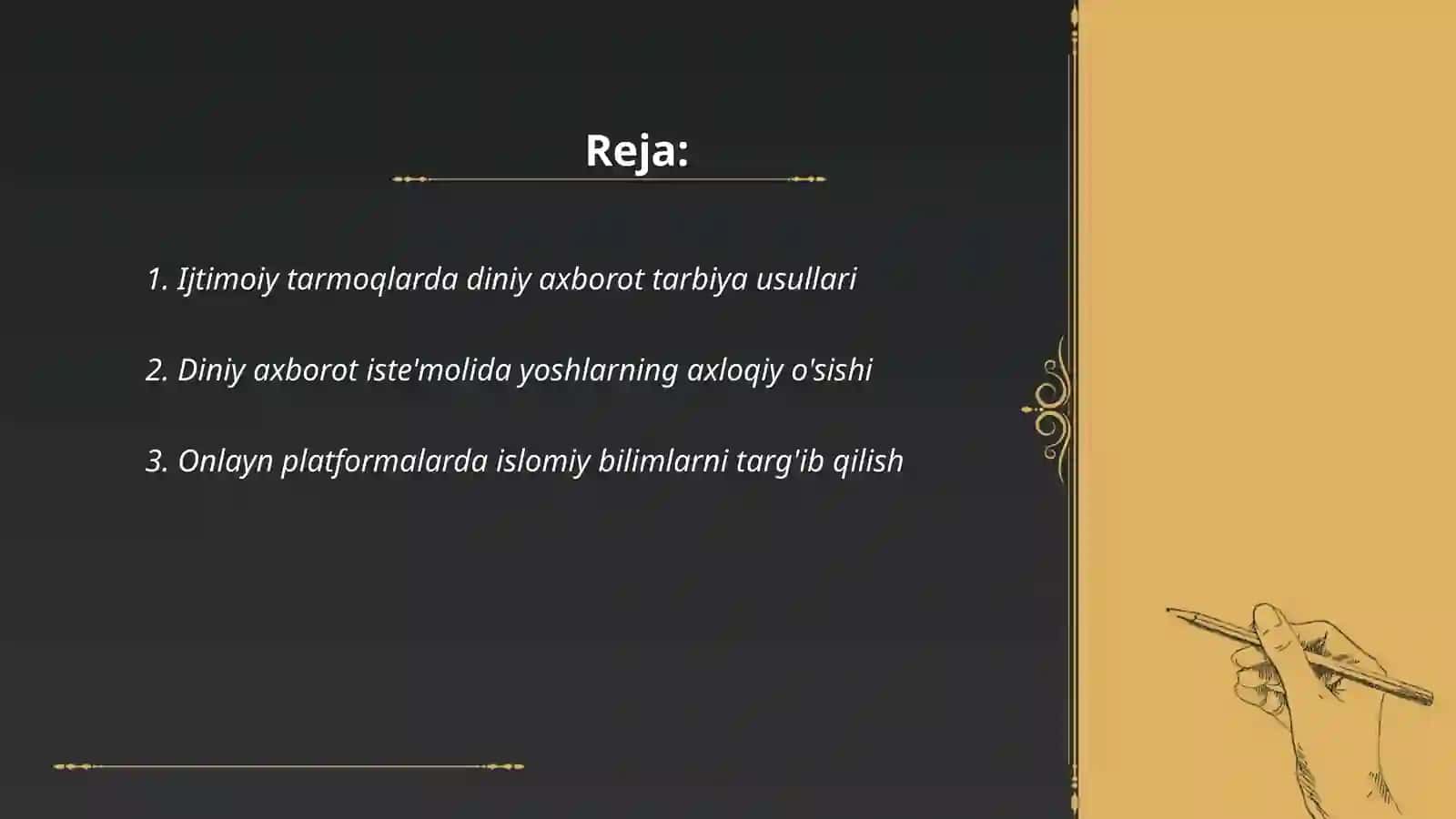 Diniy axborot tarbiya usullari 2