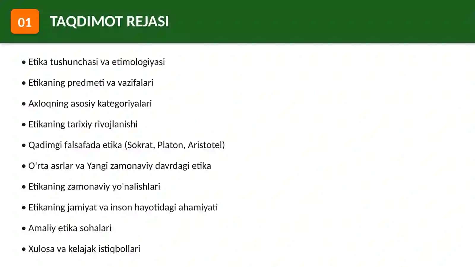 Etikaning mohiyati va ahamiyati 2
