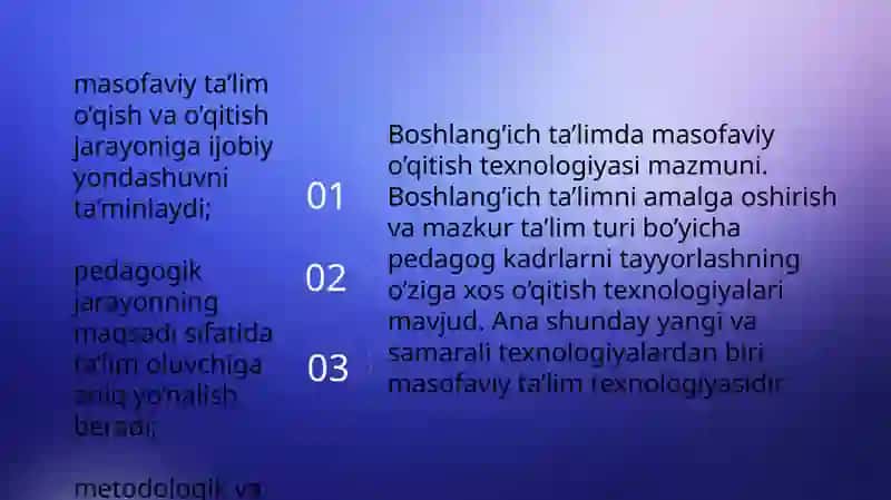 Masofaviy ta'lim 2