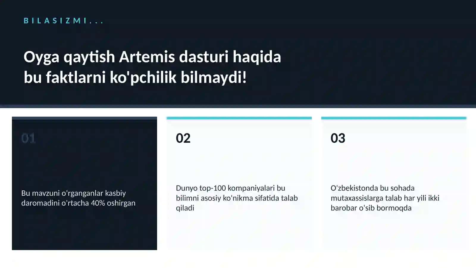 Oyga qaytish Artemis dasturi 2