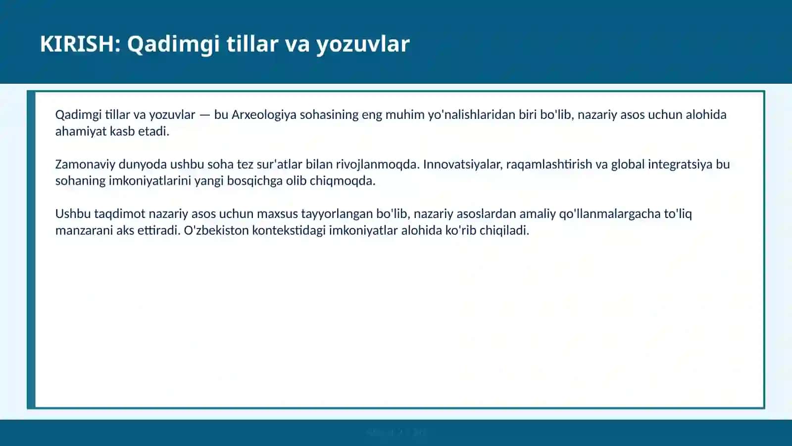 Qadimgi tillar va yozuvlar 2