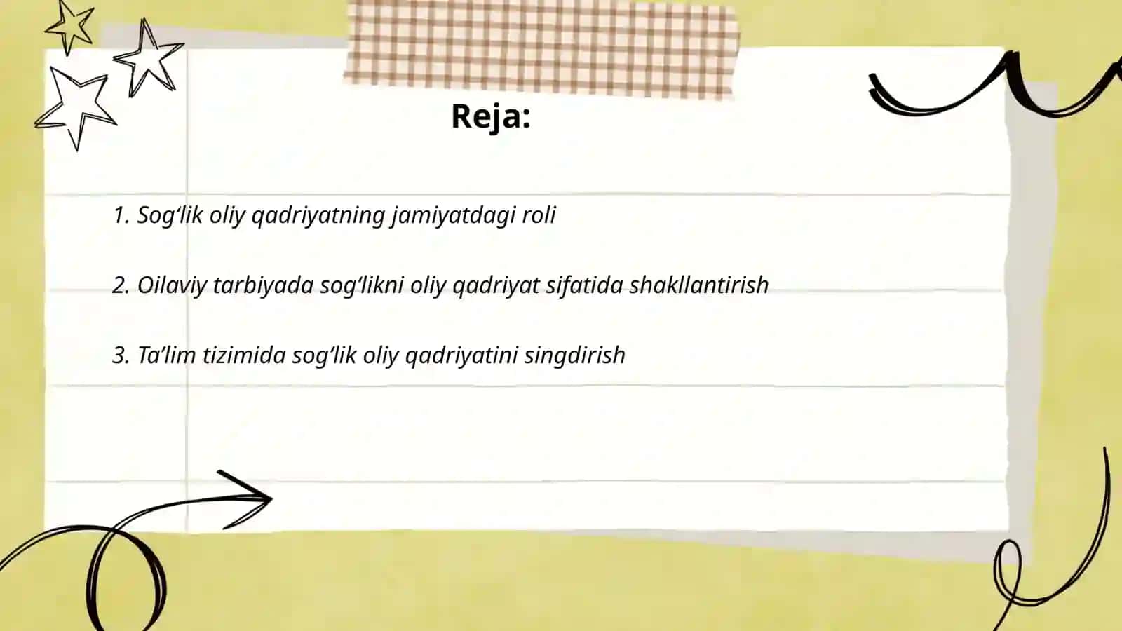 Sogʻlik oliy qadriyat 2