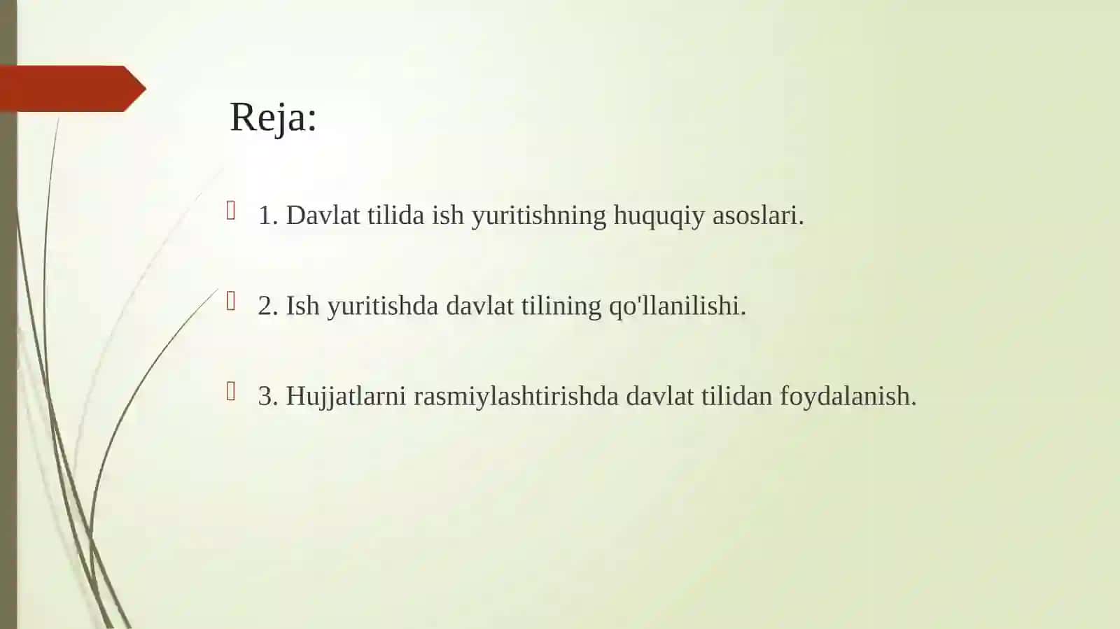 Davlat tilida ish yuritishni samarali tashkil qilish chora-tadbirlari to‘g‘risi 2