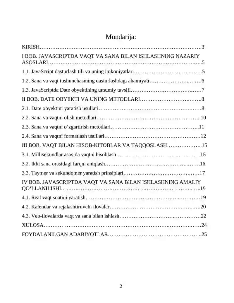 JavaScriptda vaqt va sana bilan ishlash 2