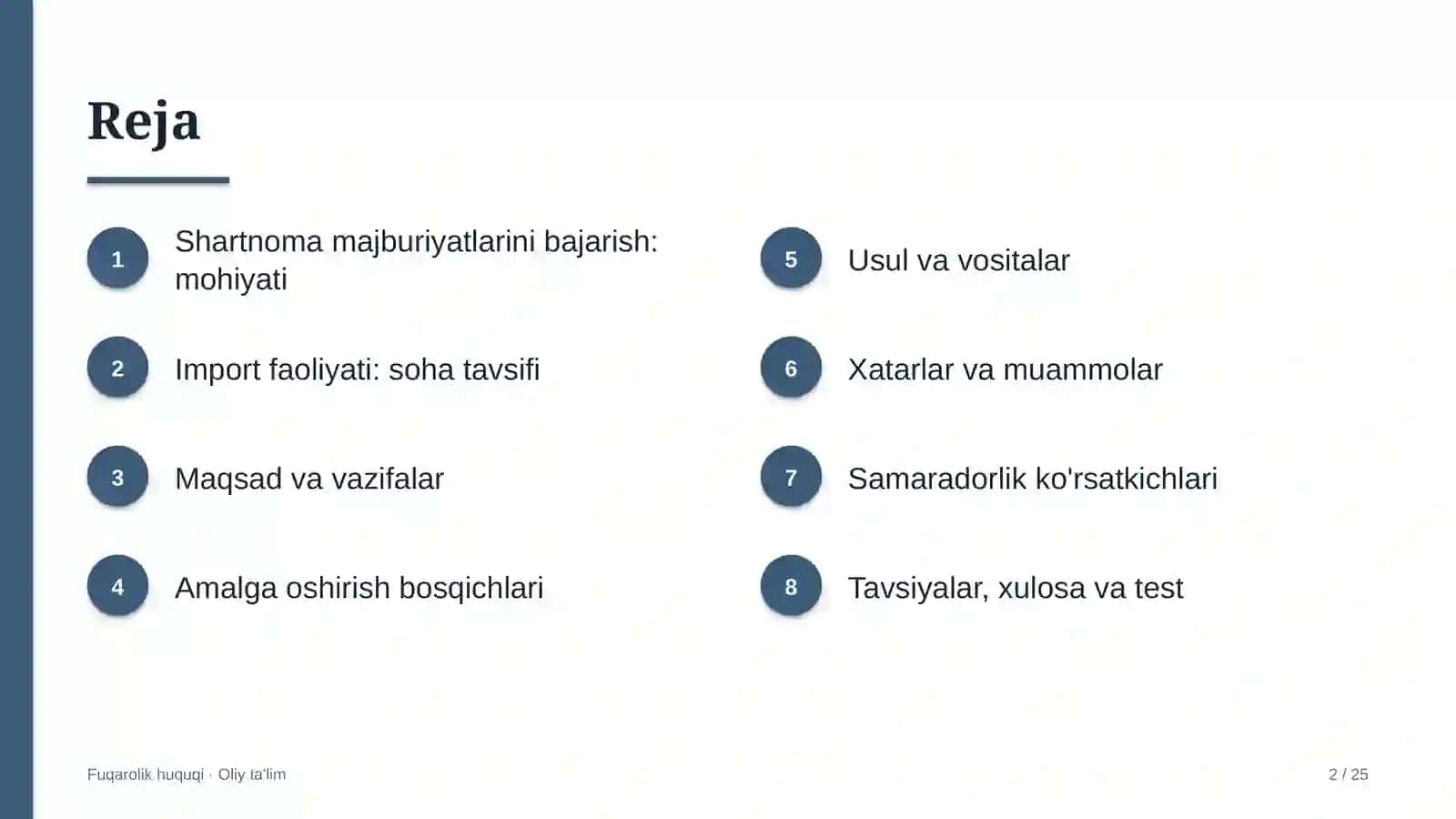 Import faoliyatida shartnoma majburiyatlarini bajarish 2