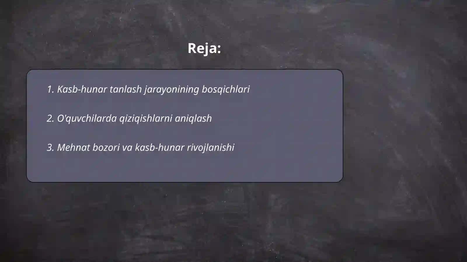 Kasb hunarga yoʻnaltirish ishining asosiy yoʻnalishlari va bosqichlari 2