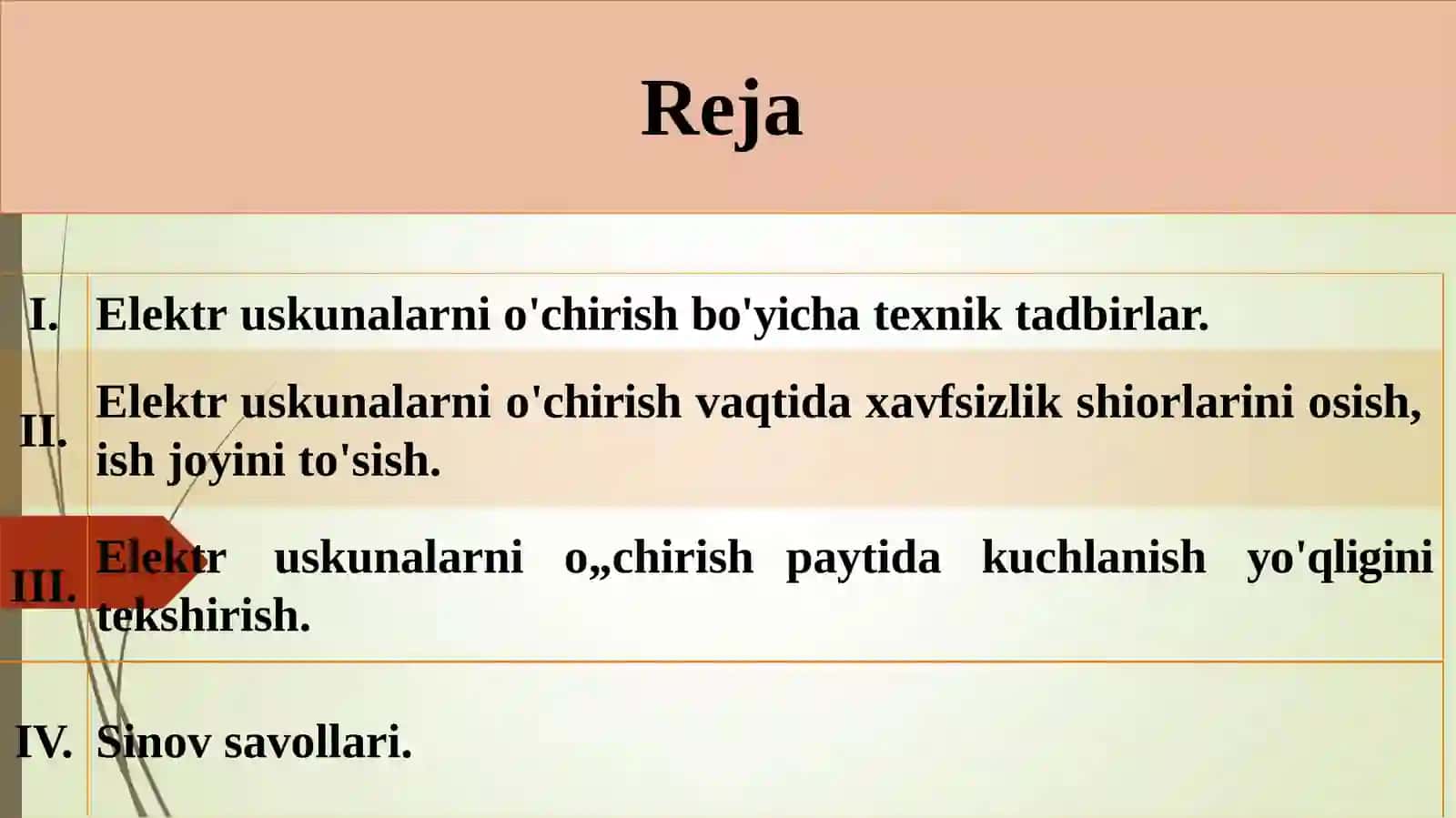 Elektruskunalarnio'chirishbo'yichatexniktadbirlar 2