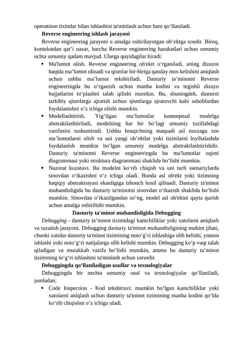 Reverse engineering software tools analysis 2
