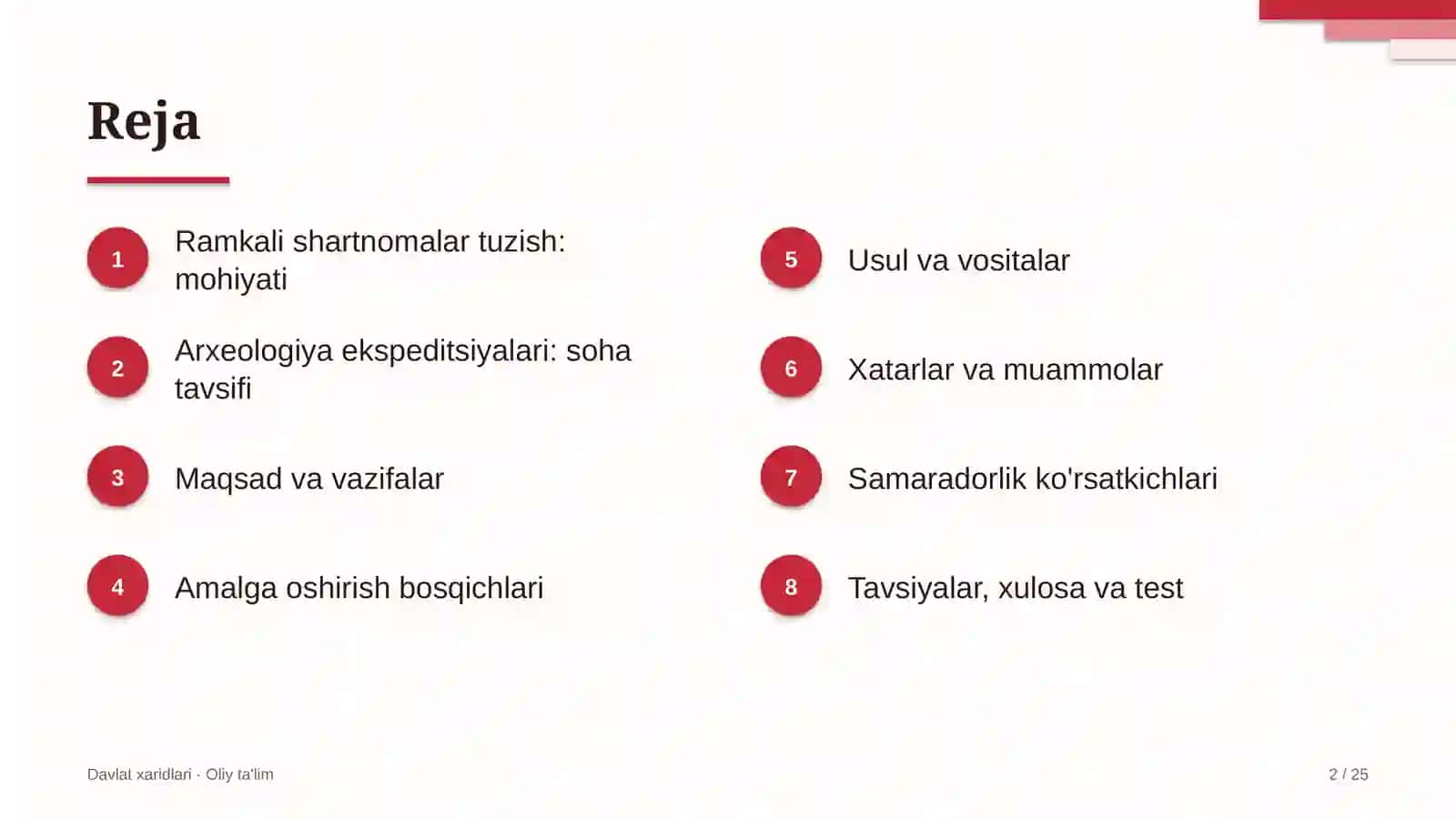 Arxeologiya ekspeditsiyalarida ramkali shartnomalar tuzish 2