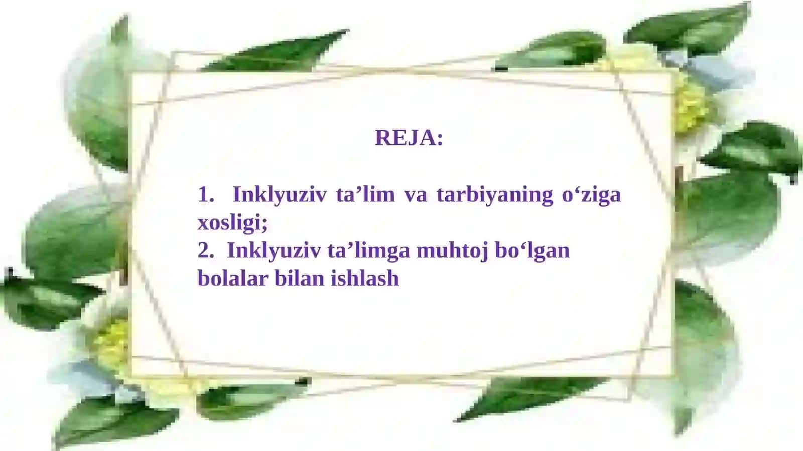 Inklyuziv ta’lim va tarbiya 2