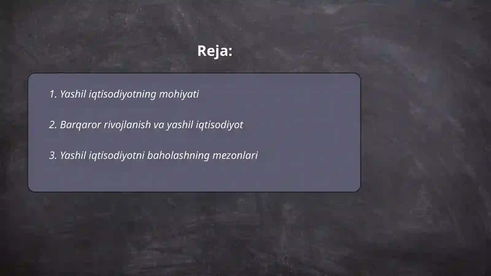 Yashil iqtisodiyotni baholash ahamiyati va indikatori 2