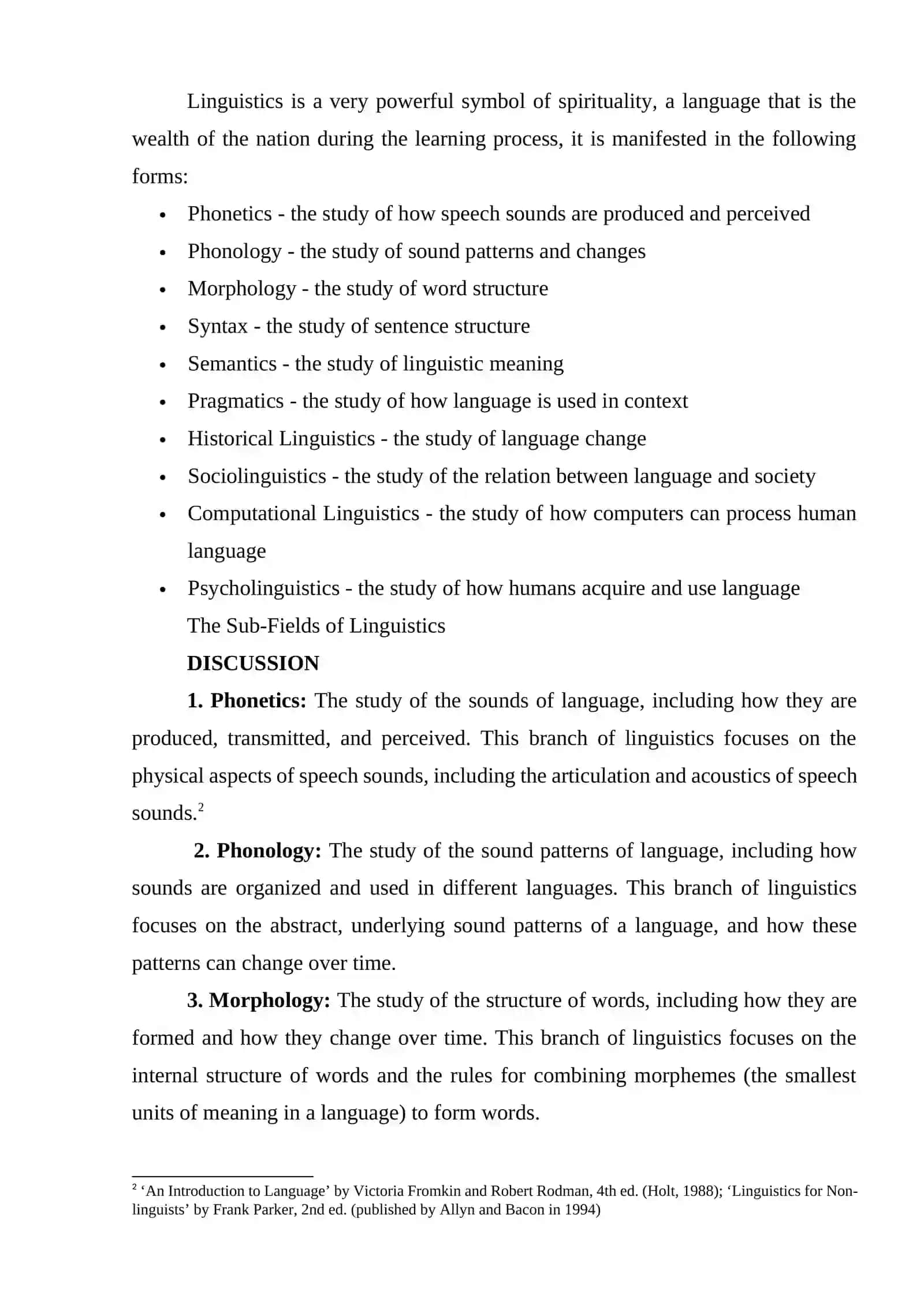 Linguistics and its modern types 2